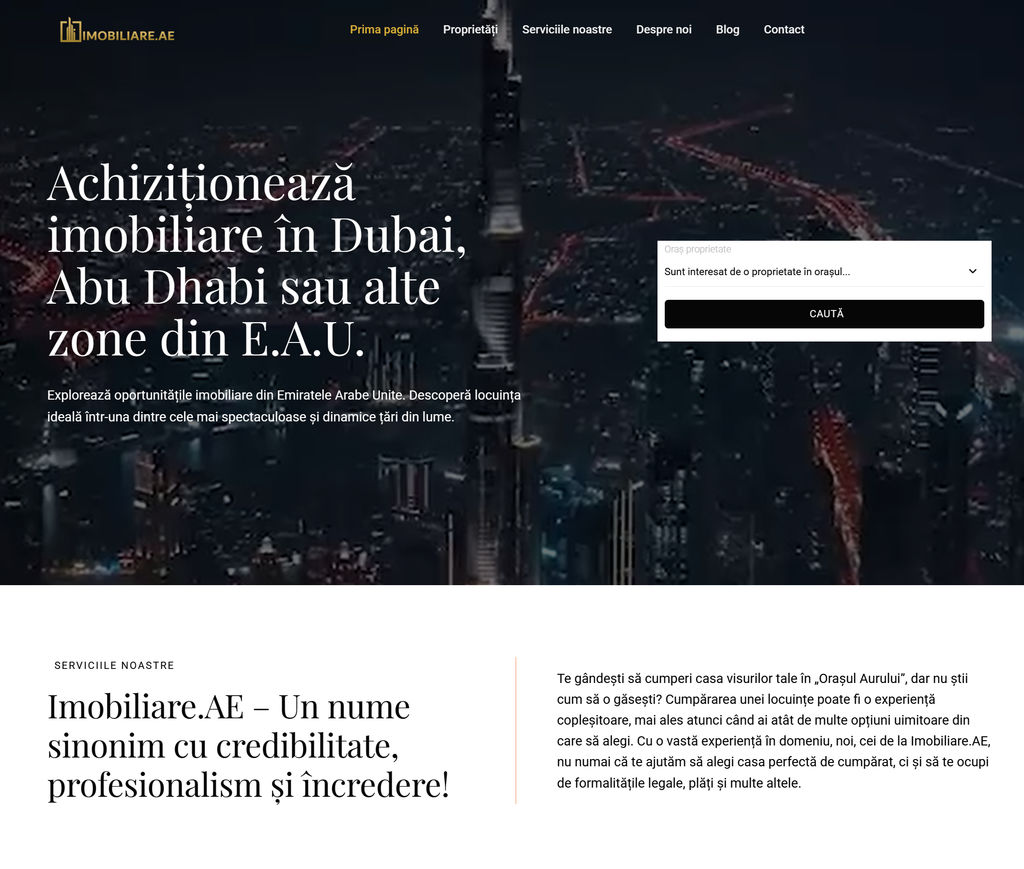 Imobiliare.AE ecran Imobiliare.AE ecran